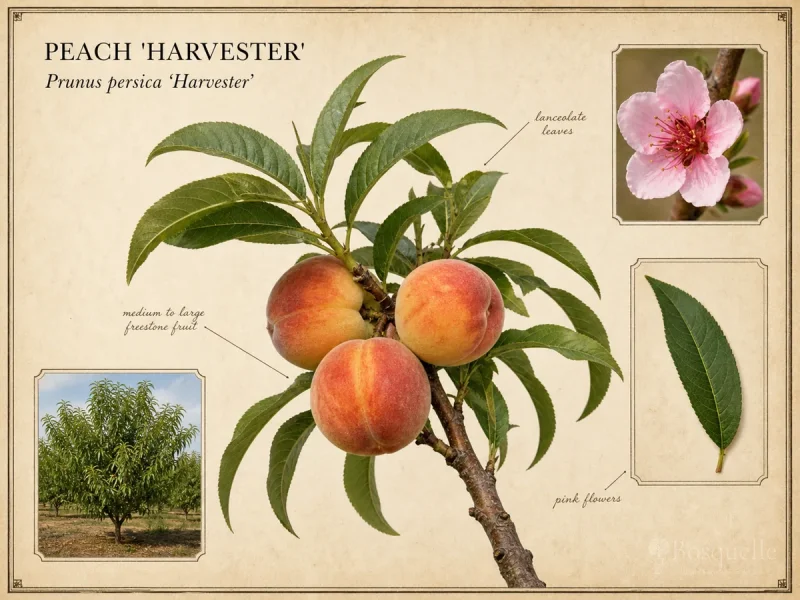 Peach ‘Harvester’ (Prunus persica ‘Harvester’)