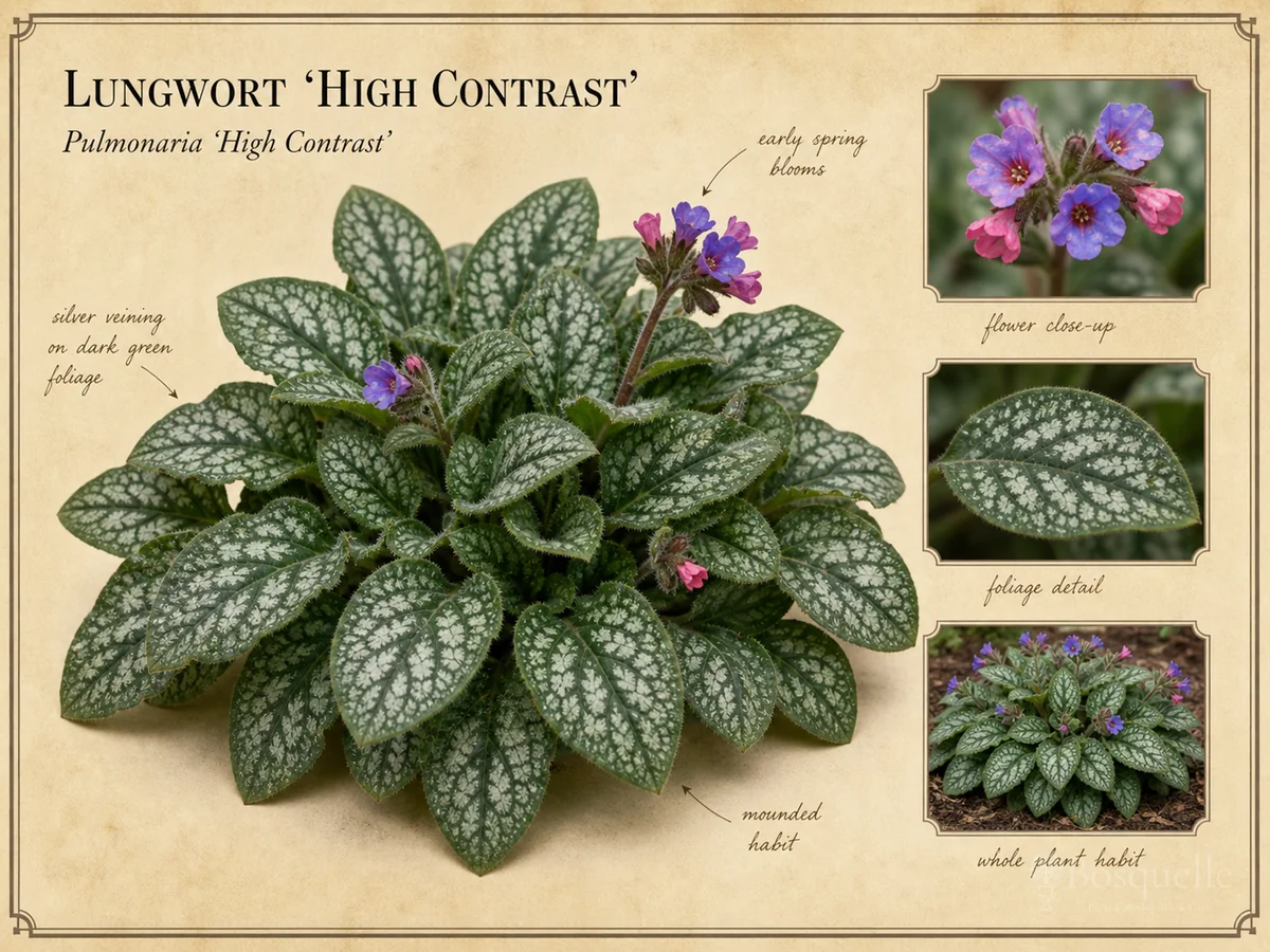 Lungwort 'High Contrast' — Slugs and the early spring flower window