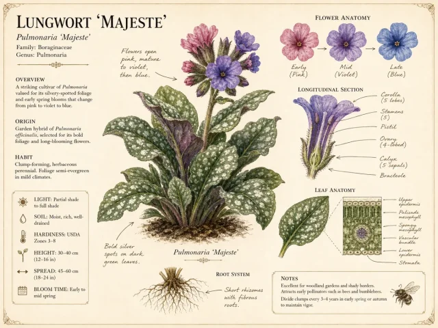 Lungwort ‘Majeste’ (Pulmonaria ‘Majeste’)