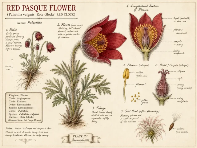 Red Pasque Flower