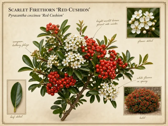 Scarlet Firethorn 'Red Cushion'