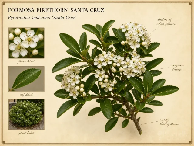 Formosa Firethorn ‘Santa Cruz’ (Pyracantha koidzumii ‘Santa Cruz’)