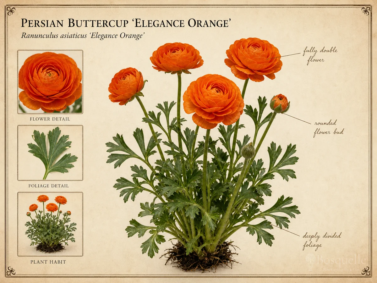 Persian Buttercup 'Elegance Orange'