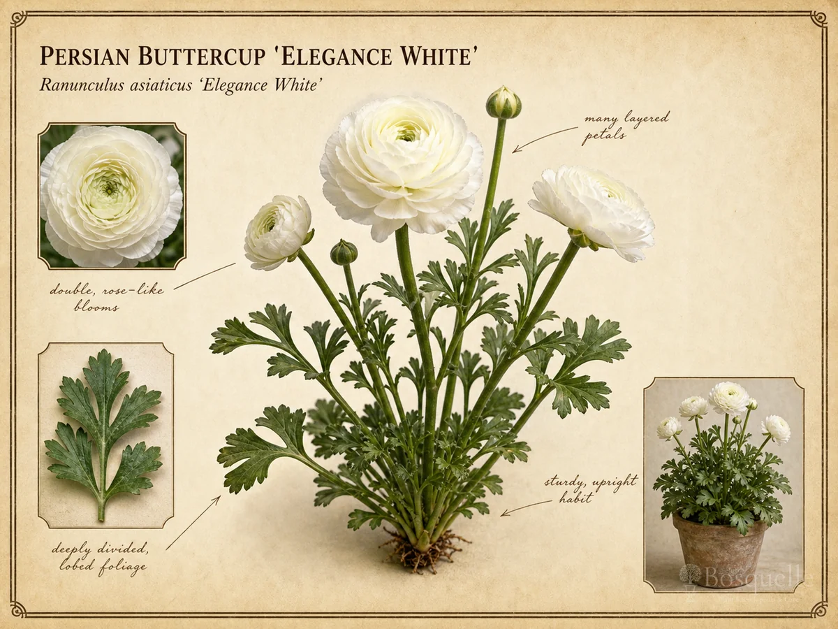 Persian Buttercup 'Elegance White'