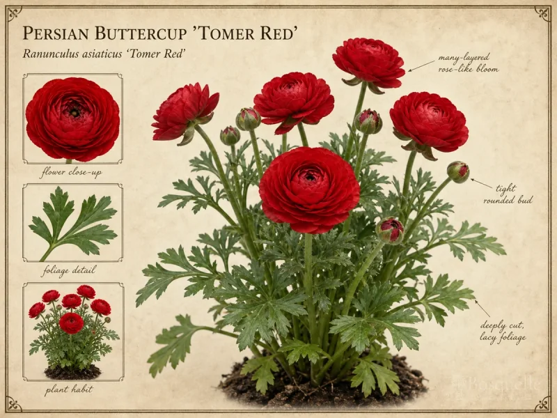 Persian Buttercup ‘Tomer Red’ (Ranunculus asiaticus ‘Tomer Red’)