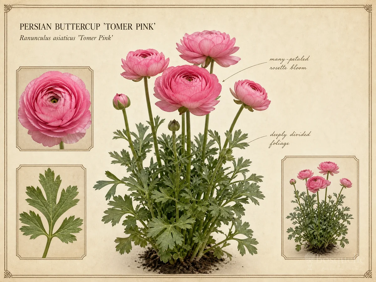 Persian Buttercup 'Tomer Pink'