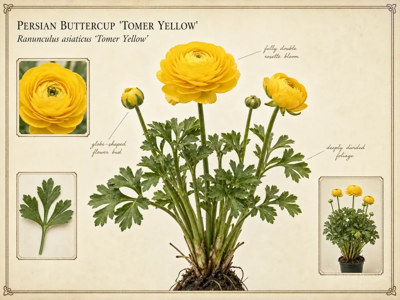 Persian Buttercup ‘Tomer Yellow’ (Ranunculus asiaticus ‘Tomer Yellow’)