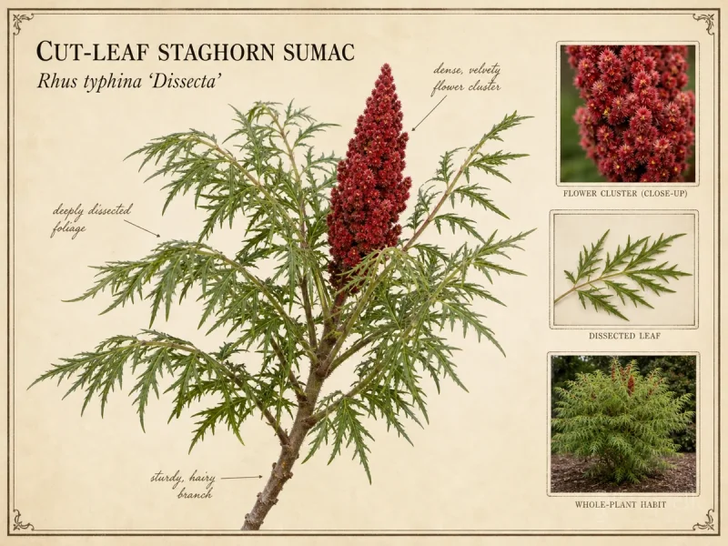 Cut-Leaf Staghorn Sumac (Rhus typhina ‘Dissecta’)