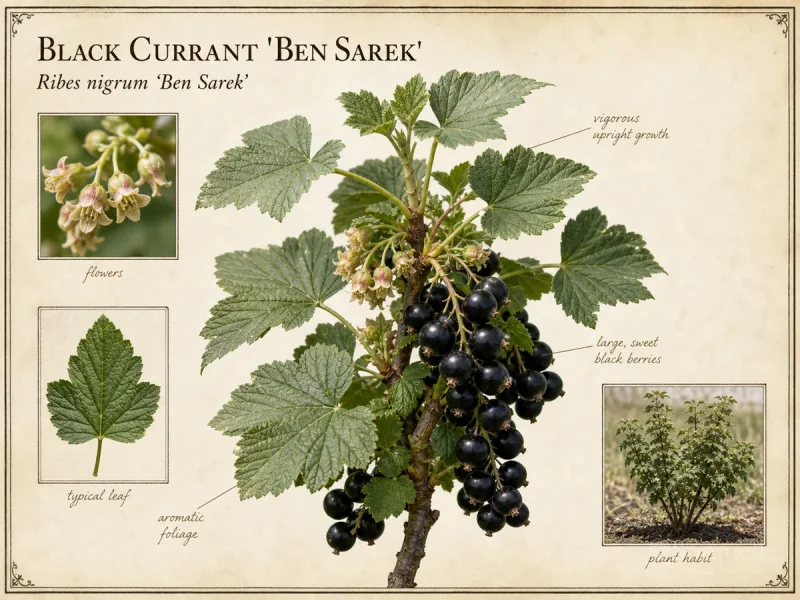 Black Currant ‘Ben Sarek’ (Ribes nigrum ‘Ben Sarek’)