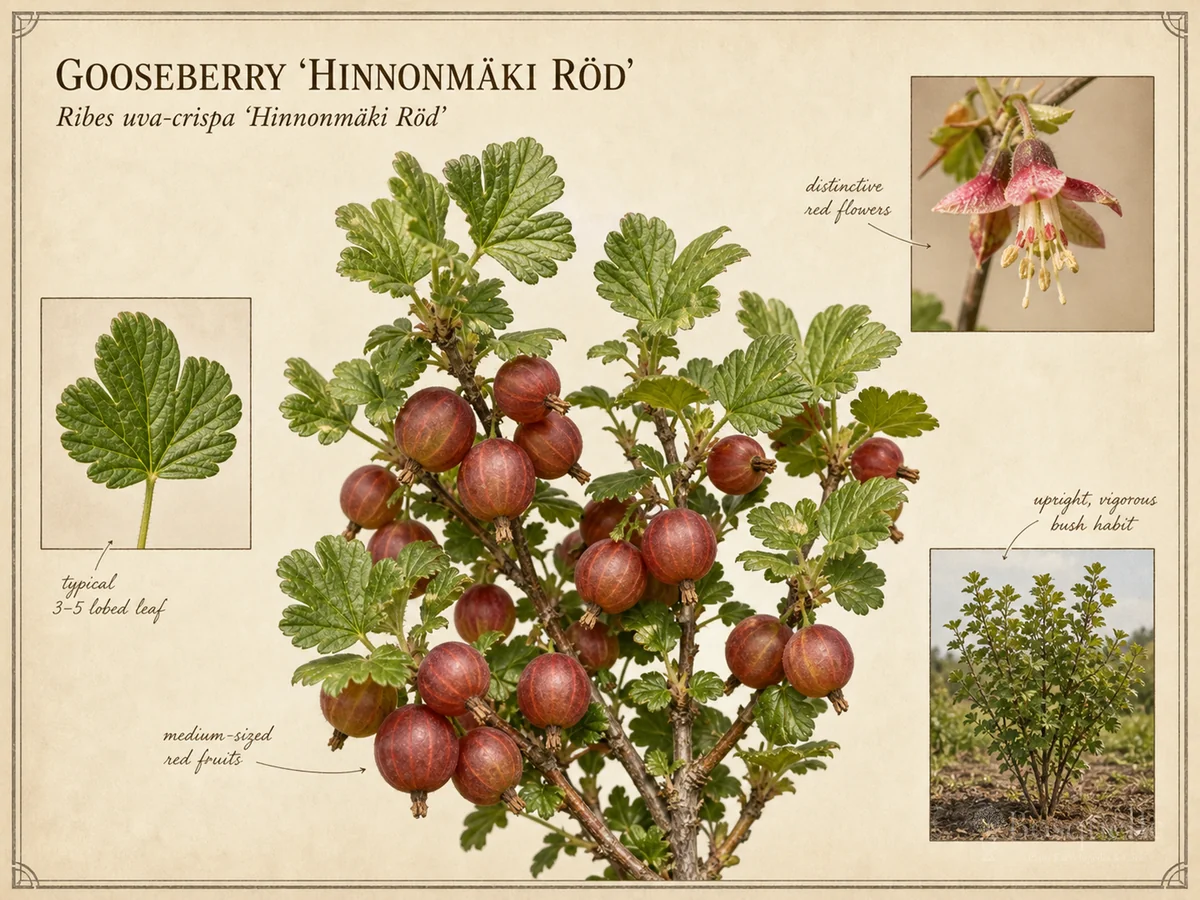 Gooseberry 'Hinnonmäki Röd'