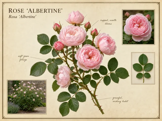 Rose ‘Albertine’ (Rosa ‘Albertine’)