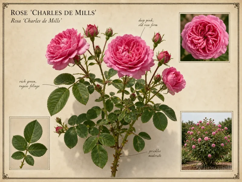 Rose ‘Charles de Mills’ (Rosa ‘Charles de Mills’)