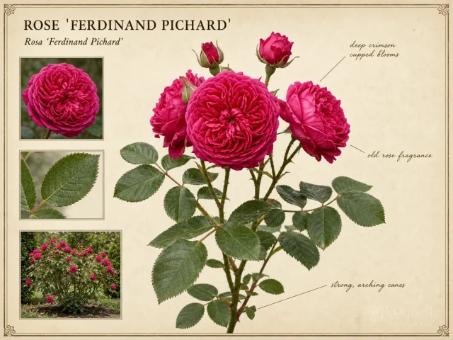 Rose 'Ferdinand Pichard'