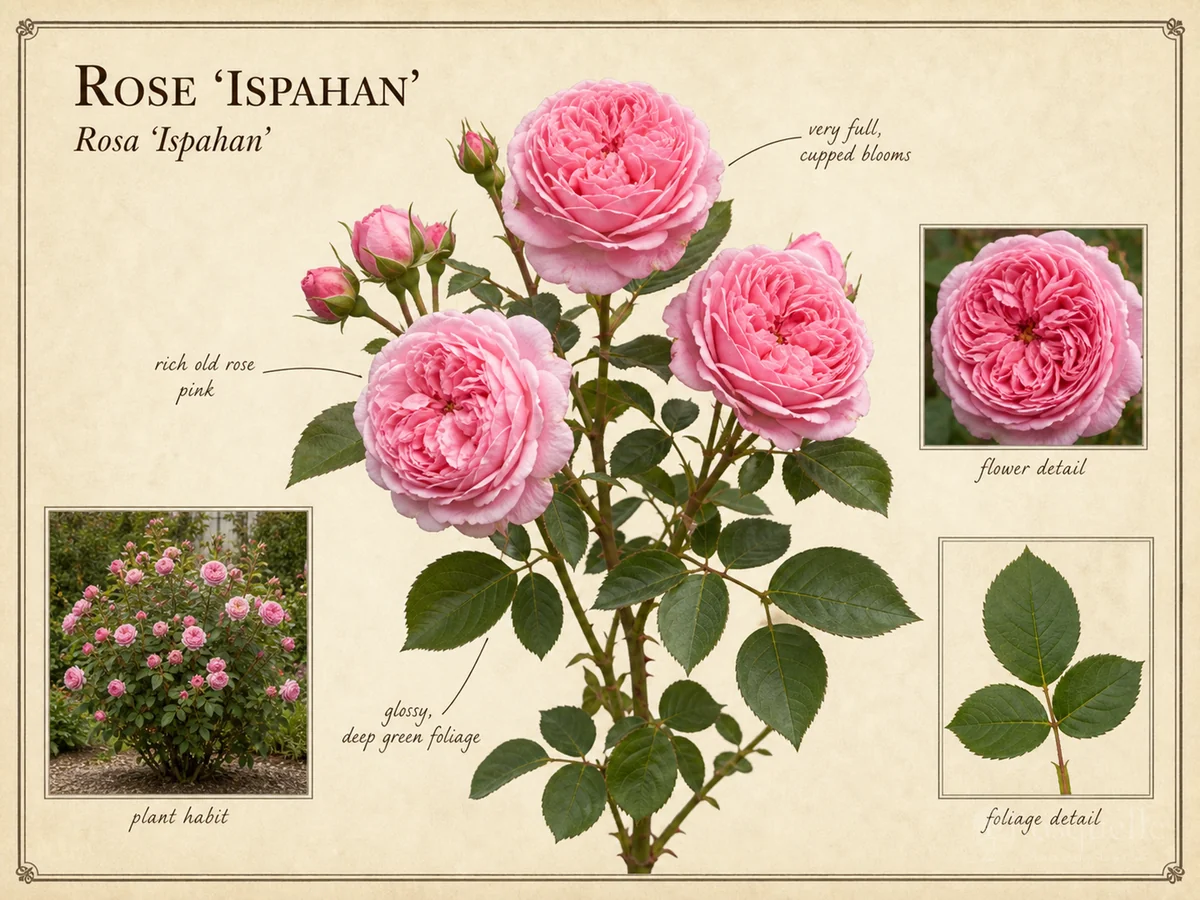 Rose ‘Ispahan’ (Rosa ‘Ispahan’)