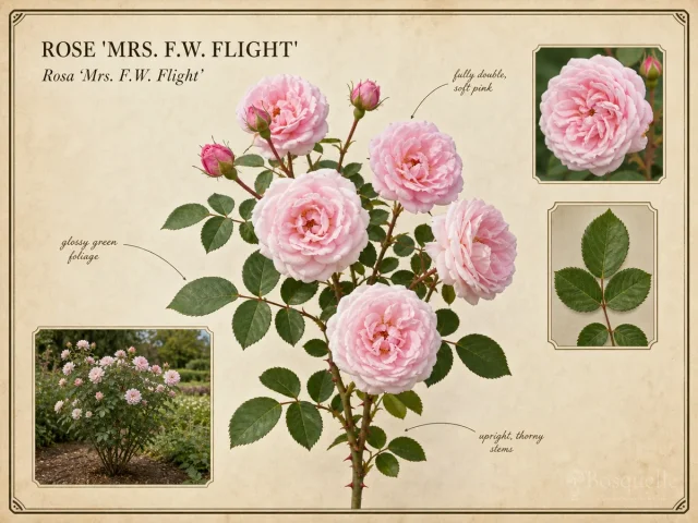 Rose ‘Mrs. F.W. Flight’ (Rosa ‘Mrs. F.W. Flight’)