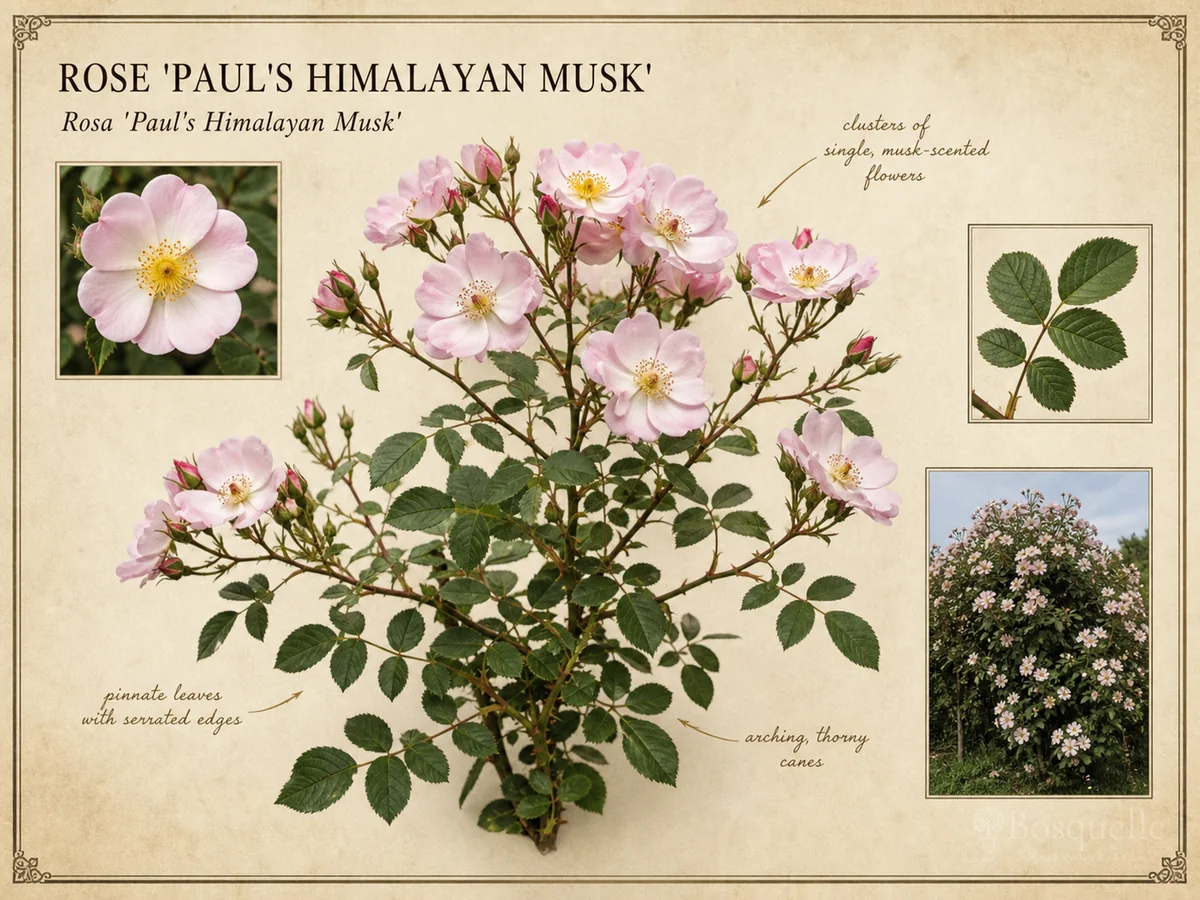 Rose ‘Paul’s Himalayan Musk’ (Rosa ‘Paul’s Himalayan Musk’)