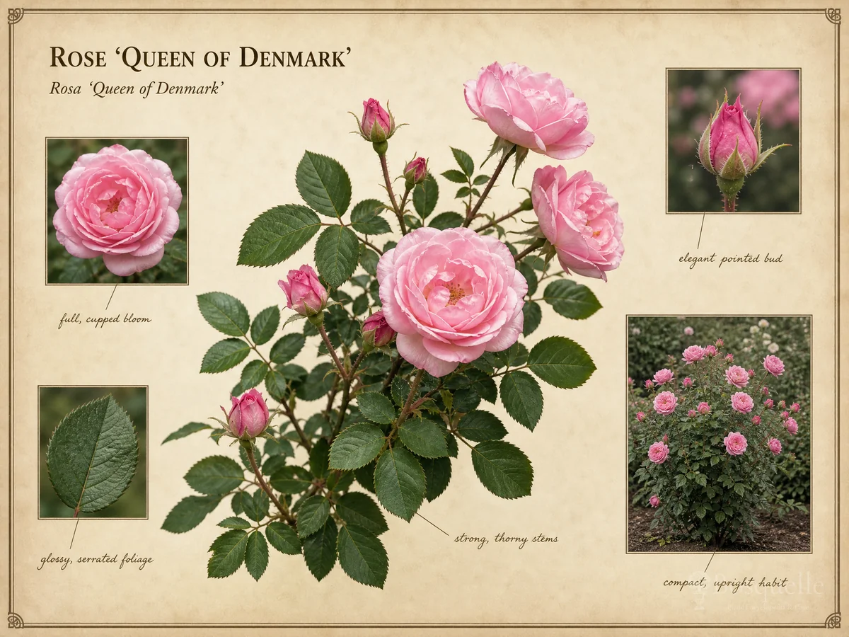 Rose ‘Queen of Denmark’ (Rosa ‘Queen of Denmark’)