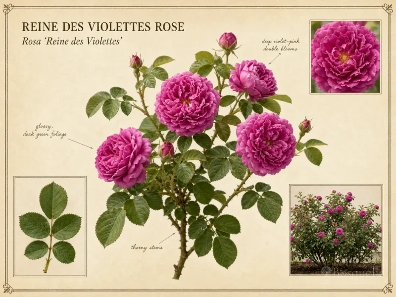 Reine des Violettes Rose (Rosa ‘Reine des Violettes’)