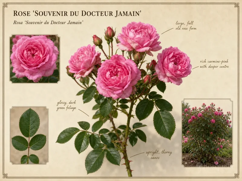 Rose ‘Souvenir du Docteur Jamain’ (Rosa ‘Souvenir du Docteur Jamain’)