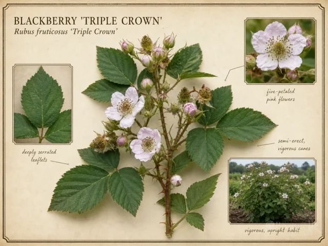 Blackberry ‘Triple Crown’ (Rubus fruticosus ‘Triple Crown’)