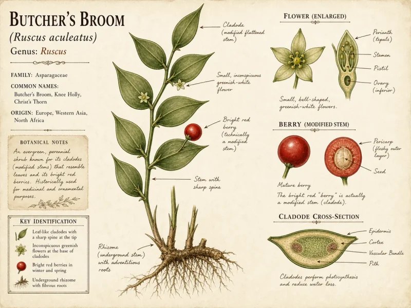 Butcher’s Broom (Ruscus aculeatus)