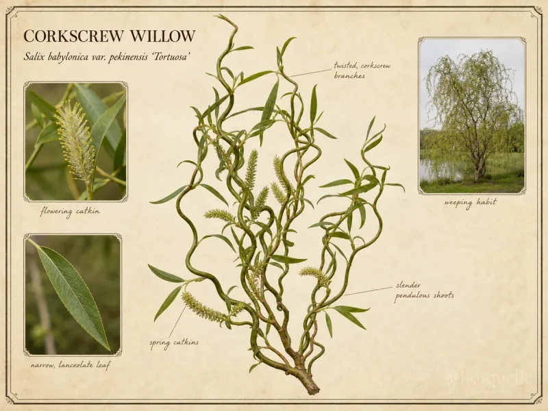 Corkscrew Willow (Salix babylonica var. pekinensis ‘Tortuosa’)