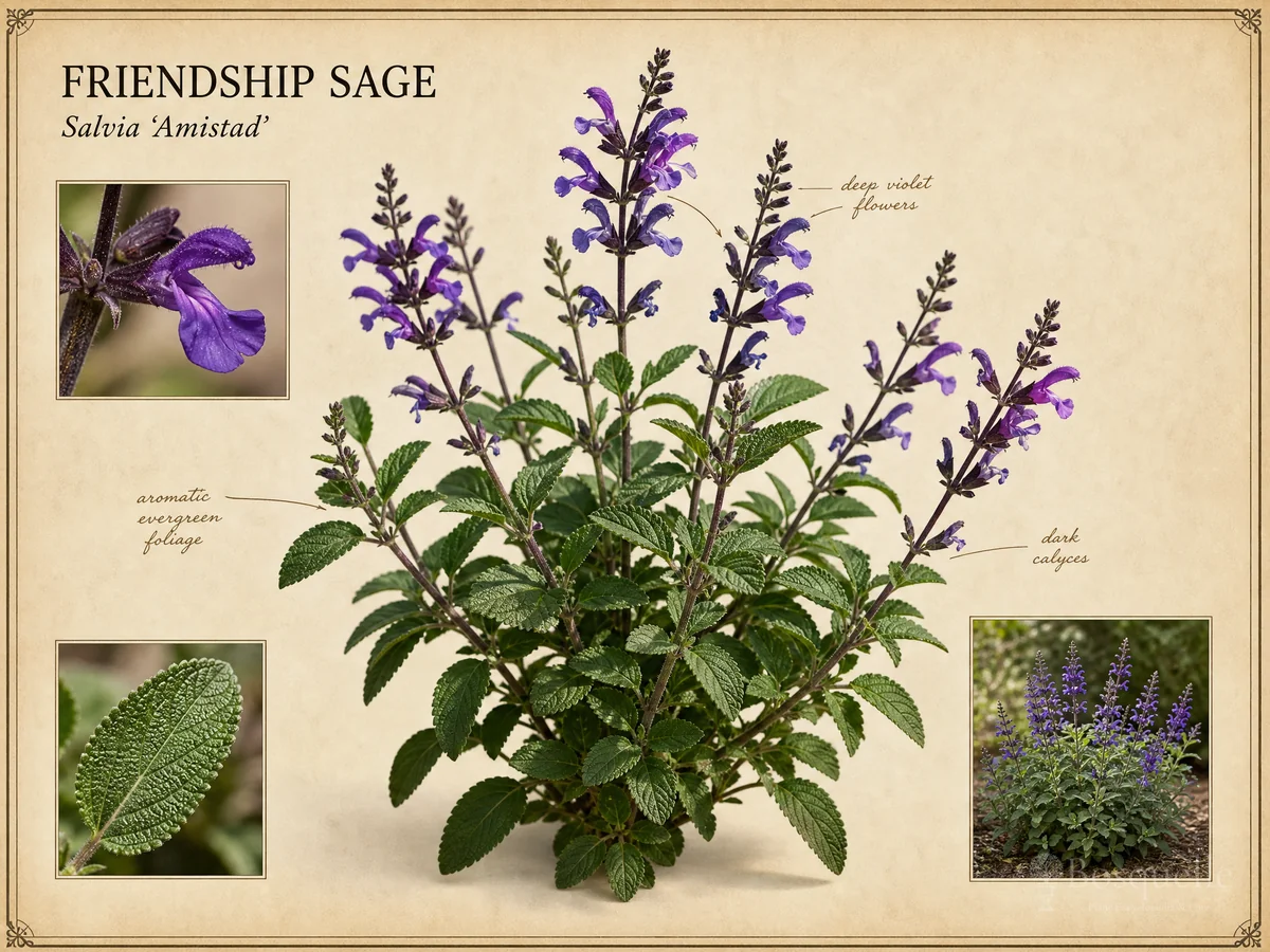 Friendship Sage botanical diagram