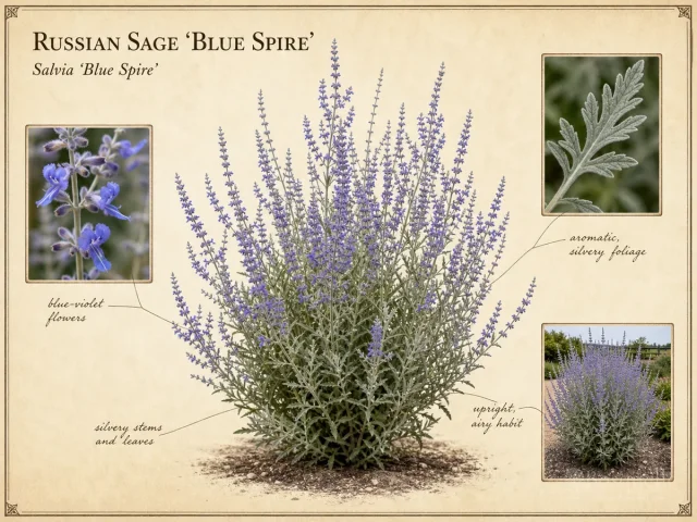 Russian Sage ‘Blue Spire’ (Salvia ‘Blue Spire’)