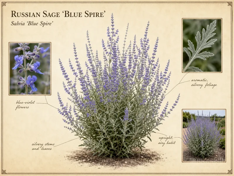 Russian Sage ‘Blue Spire’ (Salvia ‘Blue Spire’)