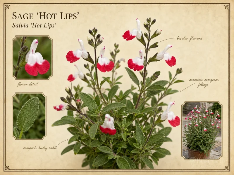 Sage ‘Hot Lips’ (Salvia ‘Hot Lips’)
