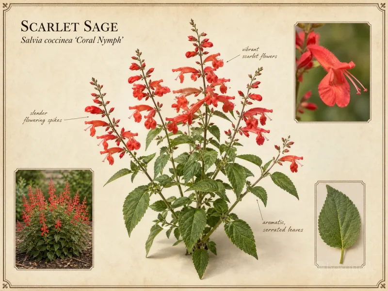Scarlet Sage (Salvia coccinea ‘Coral Nymph’)