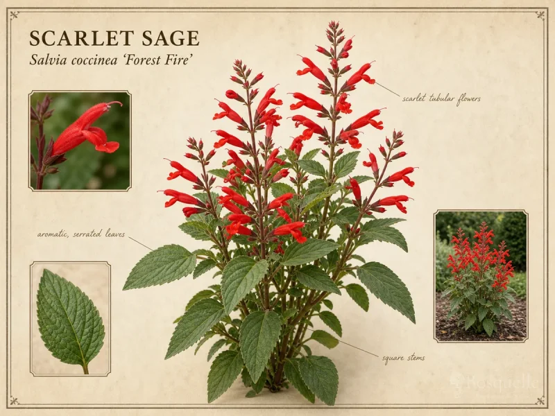 Scarlet Sage (Salvia coccinea ‘Forest Fire’)