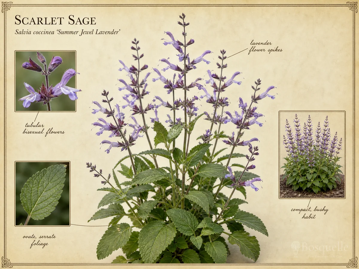 Scarlet Sage (Salvia coccinea ‘Summer Jewel Lavender’)