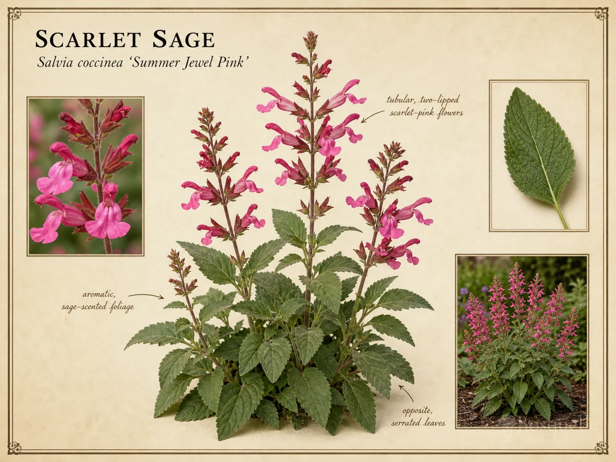 Scarlet Sage (Salvia coccinea ‘Summer Jewel Pink’)