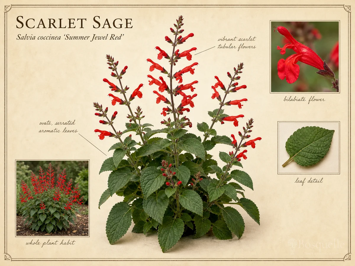 Scarlet Sage (Salvia coccinea ‘Summer Jewel Red’)