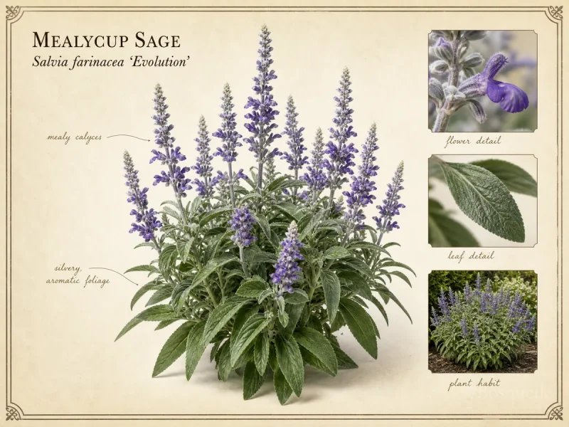 Mealycup Sage (Salvia farinacea ‘Evolution’)