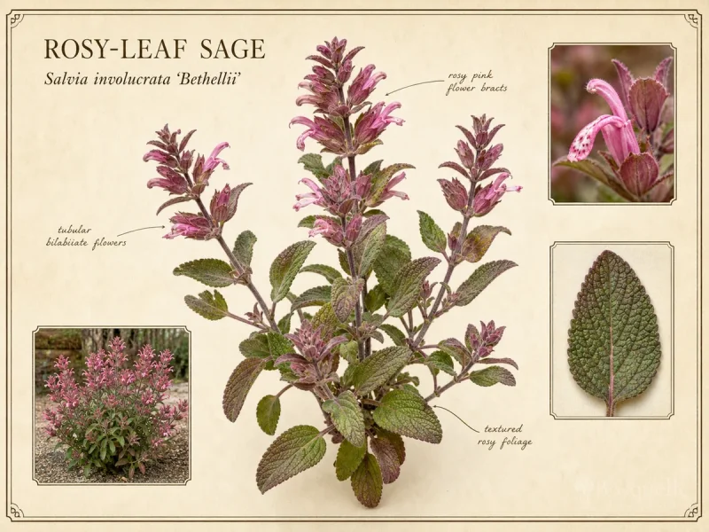 Rosy-Leaf Sage (Salvia involucrata ‘Bethellii’)