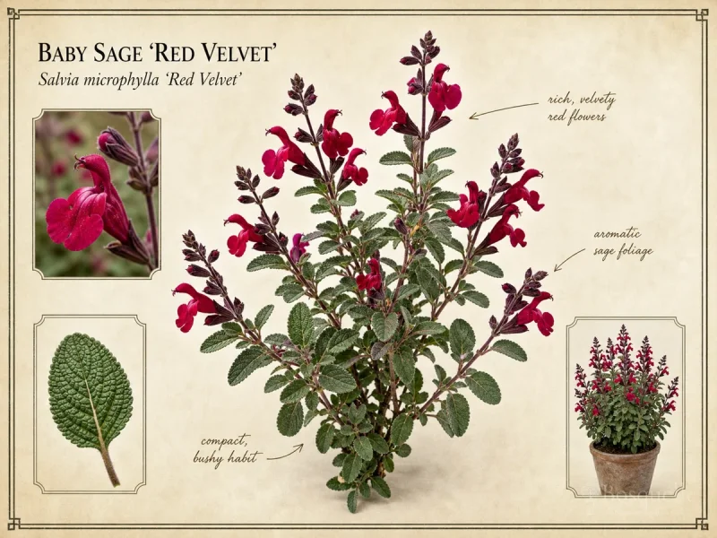 Baby Sage ‘Red Velvet’ (Salvia microphylla ‘Red Velvet’)
