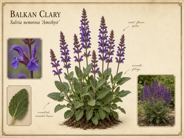 Balkan Clary (Salvia nemorosa ‘Amethyst’)