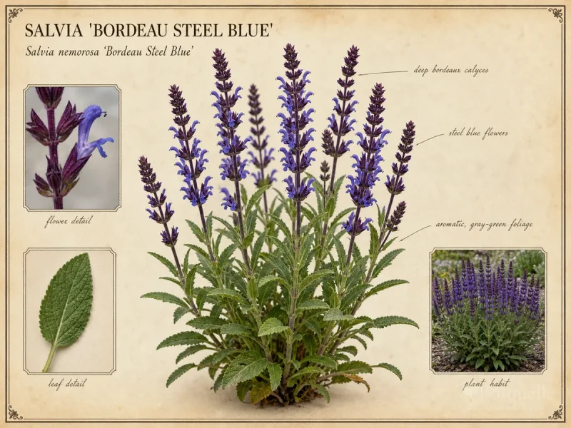 Salvia ‘Bordeau Steel Blue’ (Salvia nemorosa ‘Bordeau Steel Blue’)