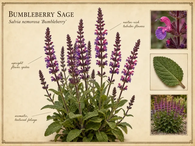 Bumbleberry Sage (Salvia nemorosa ‘Bumbleberry’)