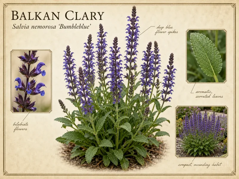 Balkan Clary (Salvia nemorosa ‘Bumbleblue’)