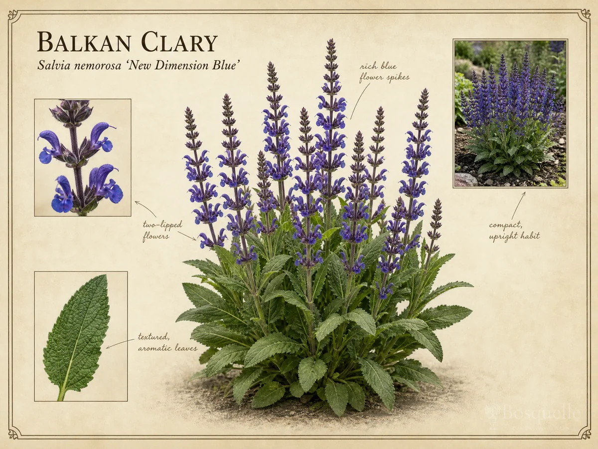 Balkan Clary (Salvia nemorosa ‘New Dimension Blue’)