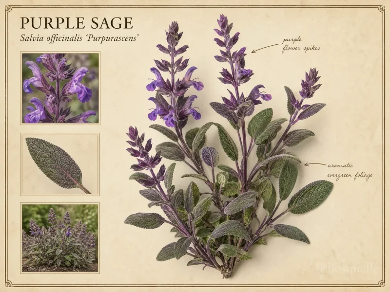 Purple Sage (Salvia officinalis ‘Purpurascens’)
