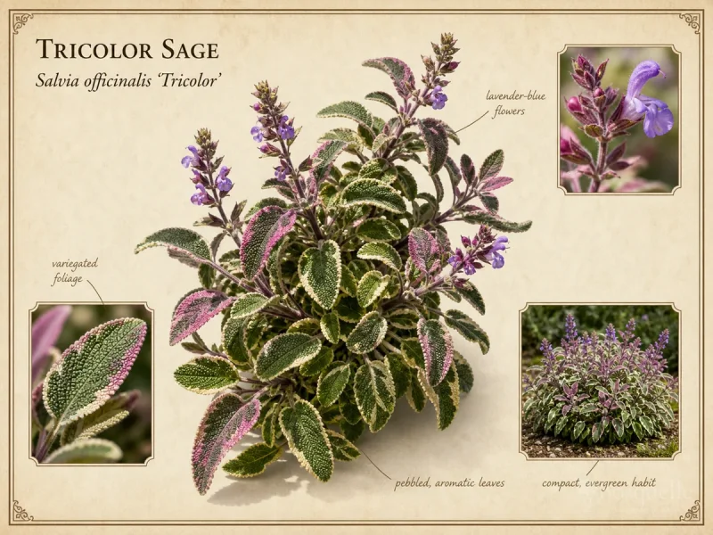 Tricolor Sage (Salvia officinalis ‘Tricolor’)