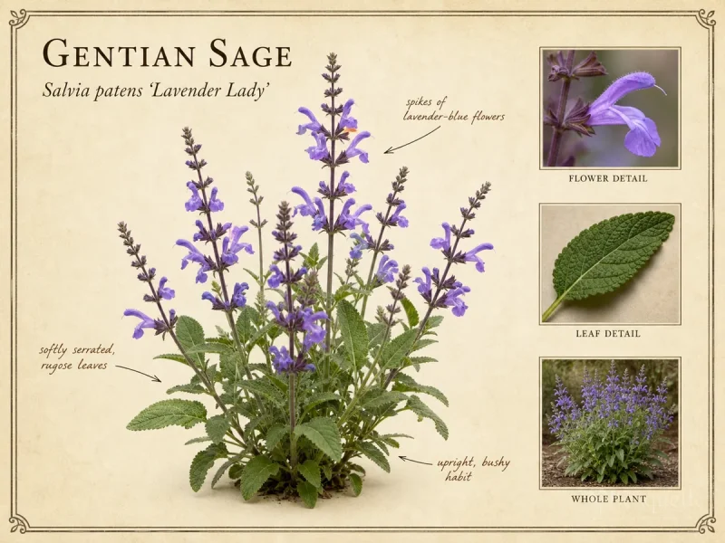 Gentian Sage (Salvia patens ‘Lavender Lady’)