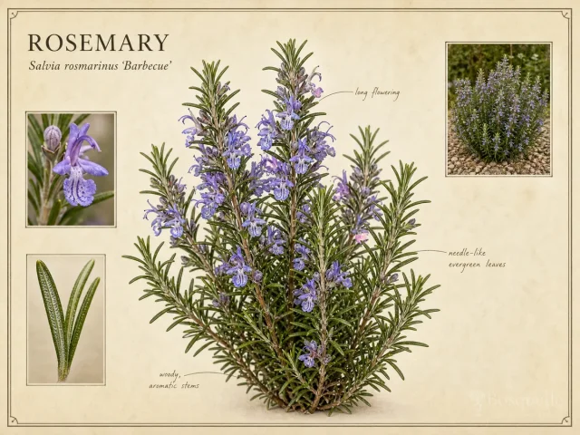 Rosemary (Salvia rosmarinus ‘Barbecue’)