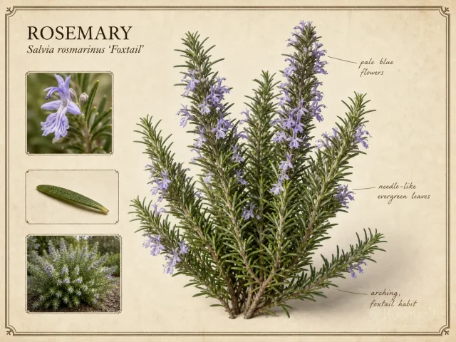 Rosemary (Salvia rosmarinus ‘Foxtail’)