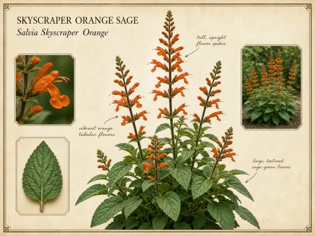 Skyscraper Orange Sage (Salvia Skyscraper Orange)