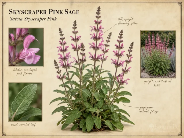 Skyscraper Pink Sage (Salvia Skyscraper Pink)